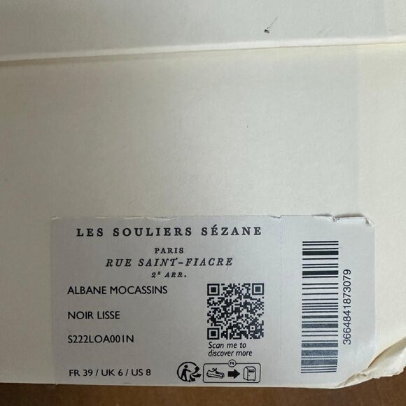 Sezane Albane Loafers - Smooth Black Size US 8 (BRAND NEW!) - Picture 4 of 6